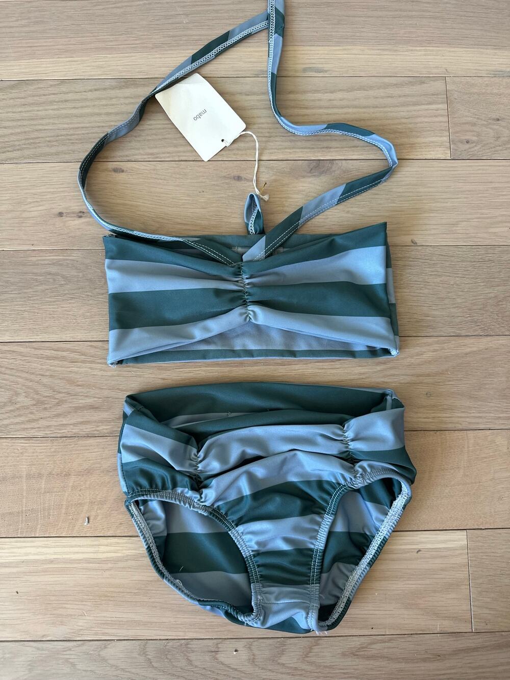 Mabo Stripe Two Piece Swimsuit / Girls 4/5